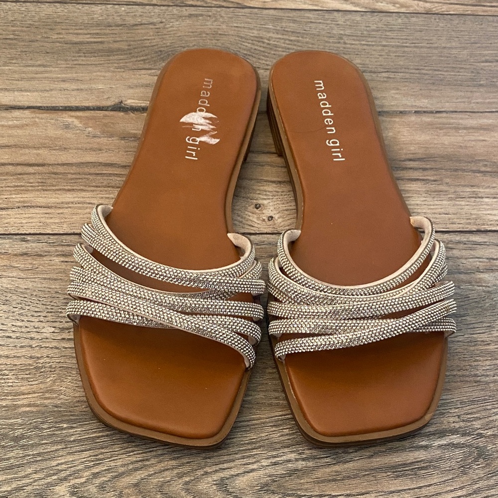Used Madden Girl rhinestone sandal size 7